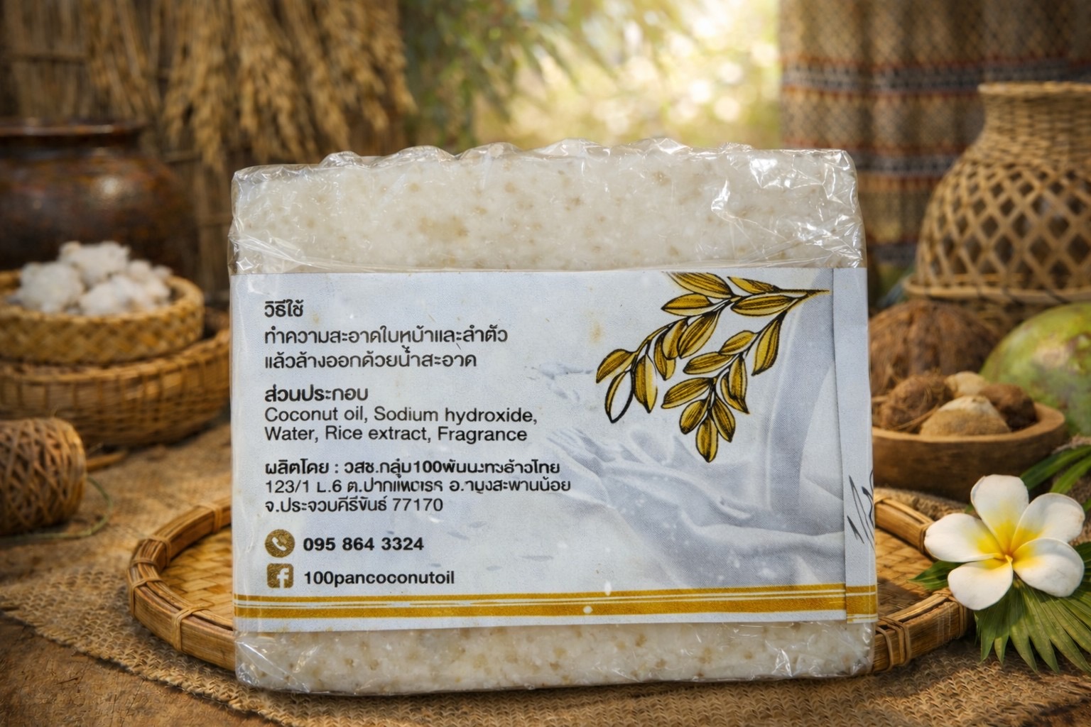 สบู่มะพร้าวนมข้าว