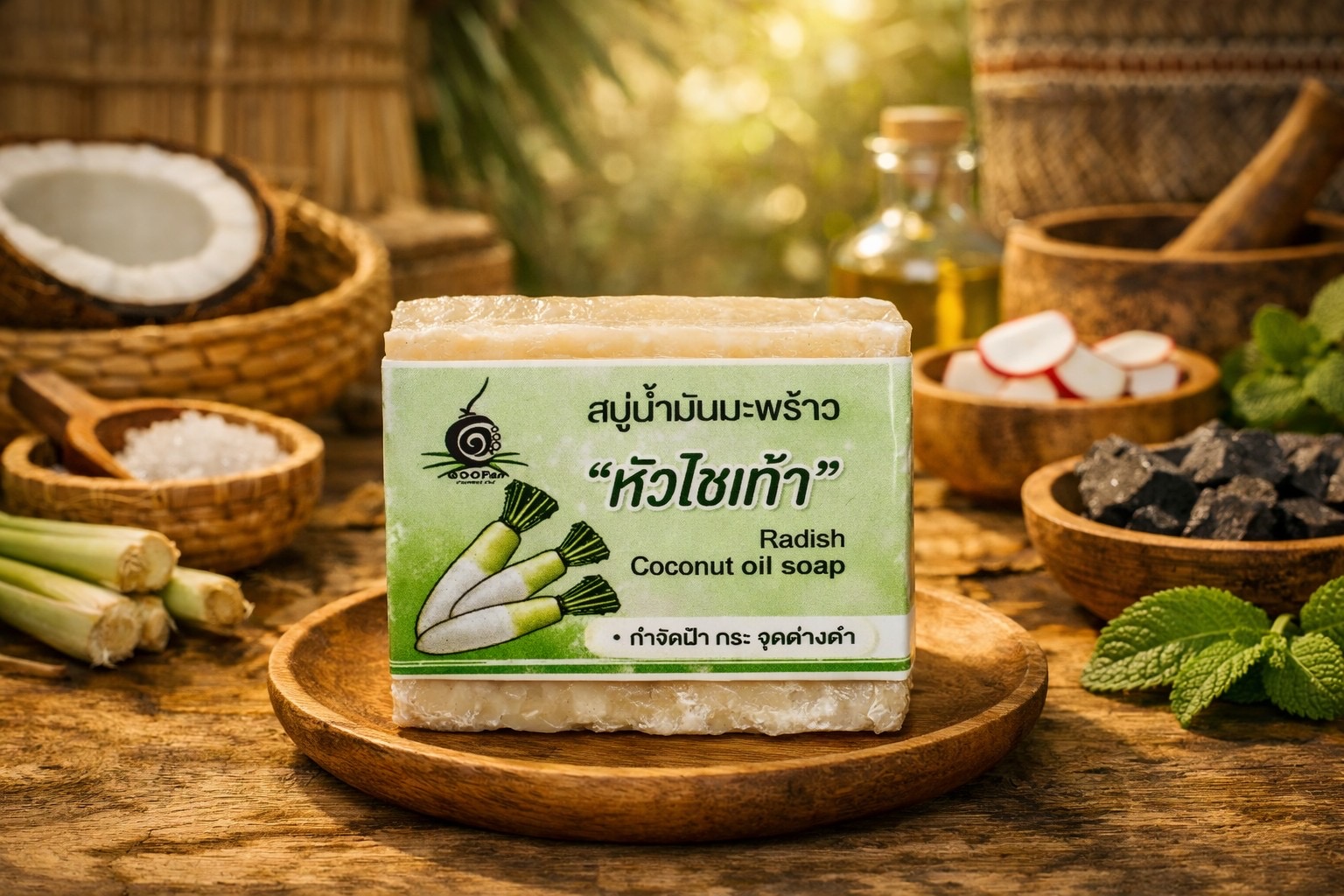 สบู่มะพร้าวหัวไชเท้า