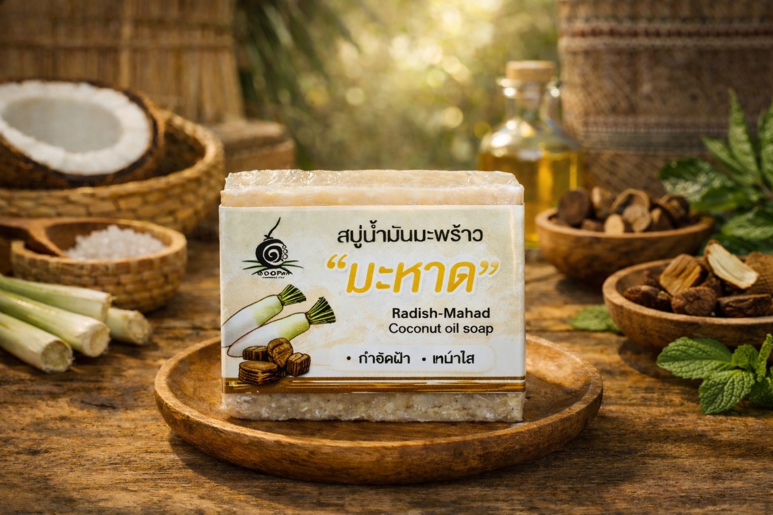 สบู่น้ำมันมะพร้าว สูตรมะหาด