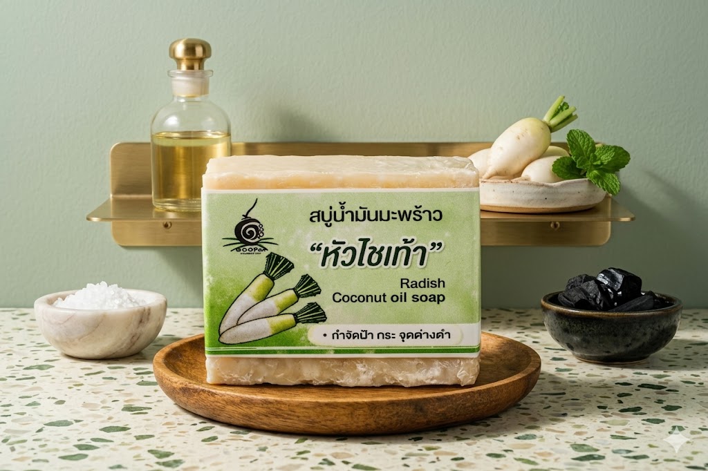 สบู่น้ำมันมะพร้าวหัวไชเท้า