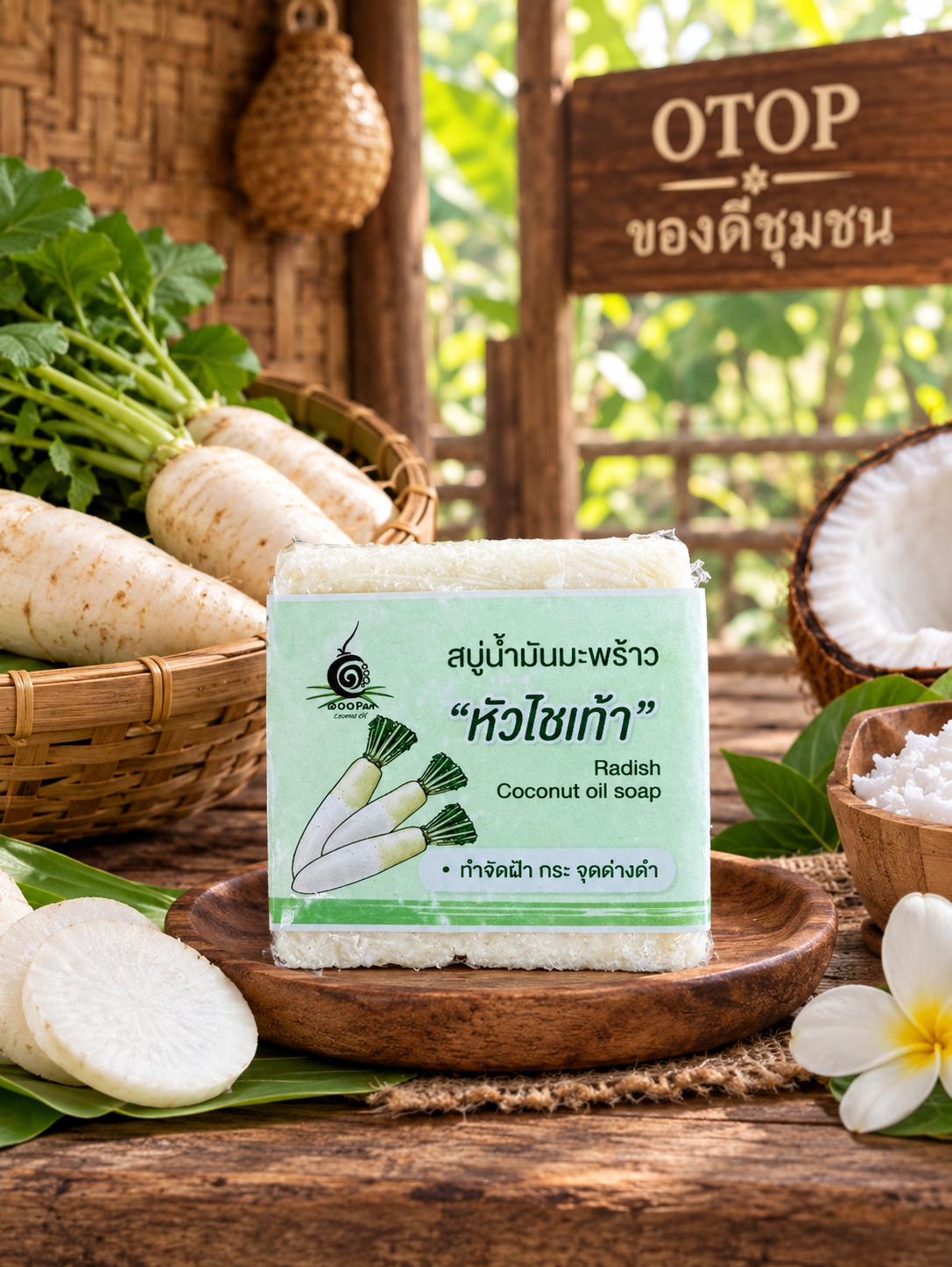 สบู่น้ำมันมะพร้าว หัวไชเท้า - Image 4